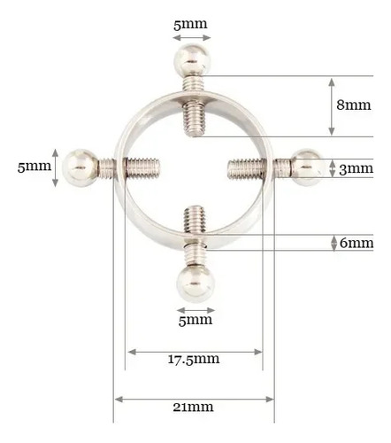 Plata - 1 Acero Inoxidable Ajustable No Perforado Chapado Al