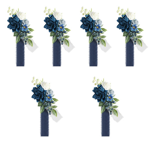 6x Corsages De Ombro Flores Artificiais Noivo Elegante Noivo
