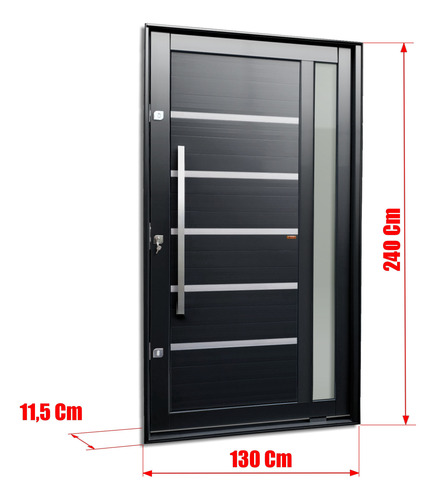 Porta Pivotante Miraggio C/pux.esq.elite Prt 240x130 Brimak