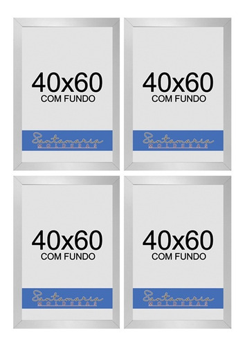 Kit 4 Molduras 40x60 Quadro Foto Painel Decoração Com Fundo