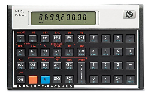 Hp F2231aa 12c Platinum Calculadora Financiera, Lcd De 10 Dígitos
