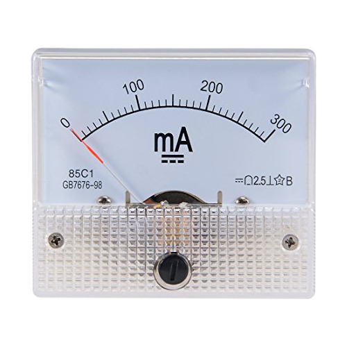 Medidor De Panel De Corriente Analógico Dc 0-300ma 85c...