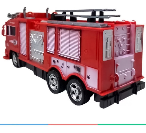 Caminhão Controle Remoto Super Truck Bombeiro Tanque 1:30 Cor Vermelho