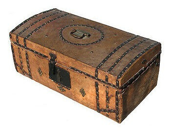 Antique American Hide Covered Box