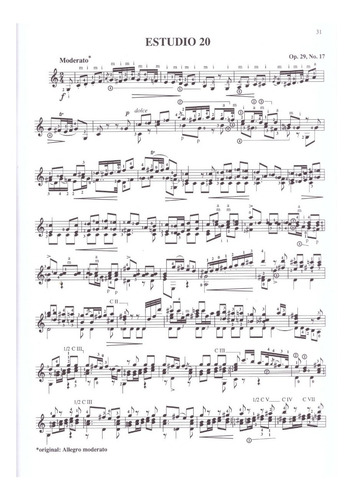 Fernando Sor: Twenty Studies For The Guitar. / 20 Estudios P
