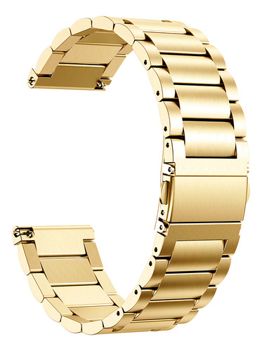 Pulseira Aço Compatível Garmin Venu 3s 45mm, Xiaomi E500 Cor Dourada