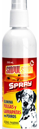 Sinpul Spray 200 Ml Antipulgas Y Garrapatas Para Perros