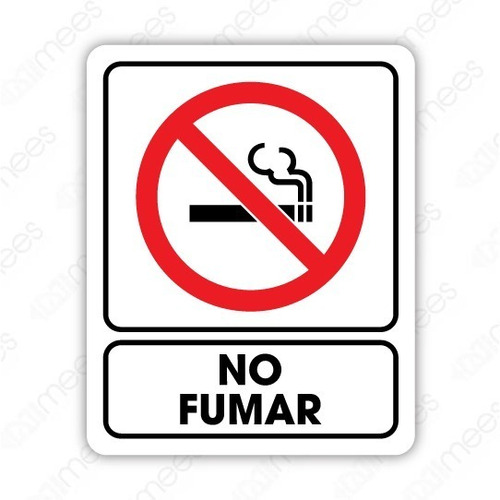 Señalamiento No Fumar Fotoluminiscente 20x25 Seguridad