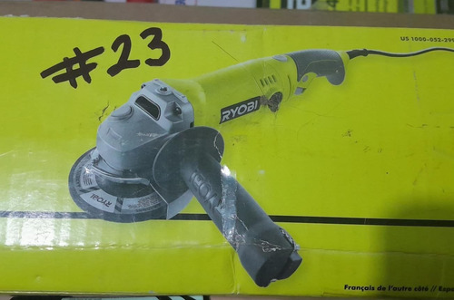 Esmeriladora Angular 900w Mango Giratorio Ryobi Ag454 Verde Lima 60 (Usado)