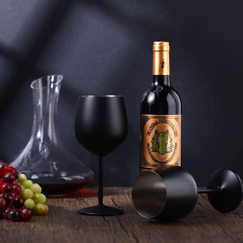 Juego 8 Copas De Vino De Acero Inoxidable Copas De Vino Con