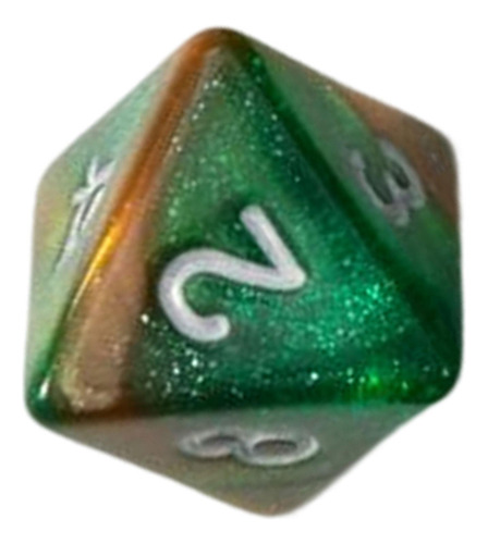 5 Juego De Dados Poliédricos Surtido De Áureo Verde