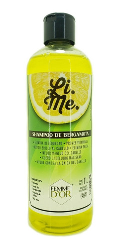 Shampoo Lime De Bergamota 1 Lt + Envío Gratis