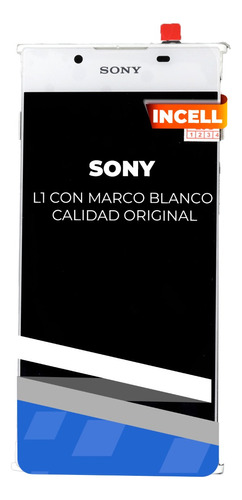 Lcd Para Sony L1 Con Marco Blanco