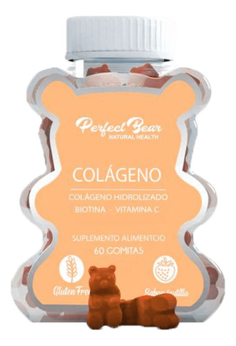Suplemente Alimenticio Colageno 60u Perfect Bear Sabor Frutilla