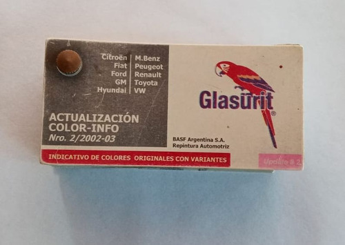 Muestrario Colores Pintura Automotriz Glasurit Hasta 2003