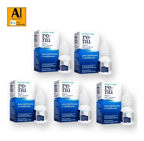 Imagem 1 de 3 de Renu Gotas Umidificante 8ml 5 Caixas Super Economia
