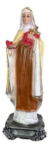 Santa Teresita Del Niño Jesus 30cm, Resina, Ojo De Cristal