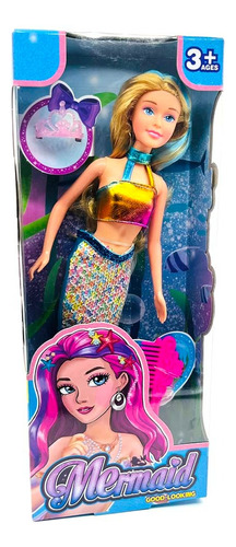 Muñeca Sirena C/accesorio Marca Giantoys