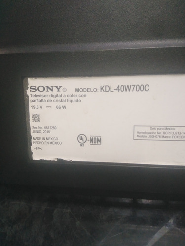 Pantalla Sony Kdl-40w700c Para Piezas O Completa 