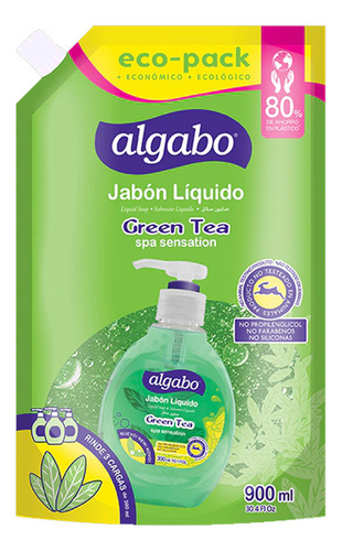Algabo Jabon Liquido X 900 Ml Green Tea Dp 