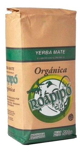 Yerba Mate Organica Roapipo - 6 Paquetes De 500 Grs S