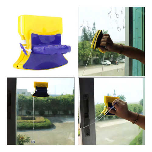 Limpador Rodo Vidros Magnético Janelas Limpeza Prática Imã