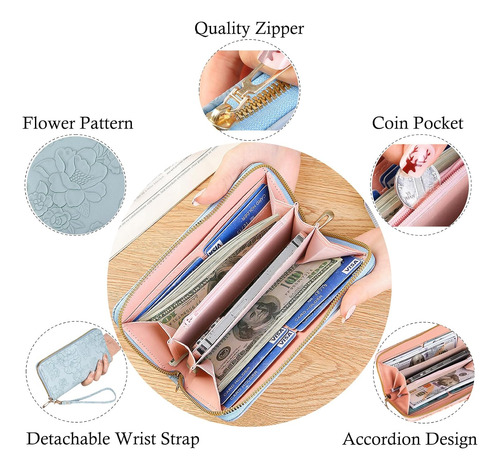 Cartera Para Mujer Cartera Mano Para Mujer Con Tarjetero De
