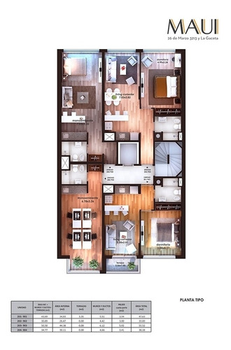Unidades De Monoambiente Y 1 Dormitorio En Edificio Maui