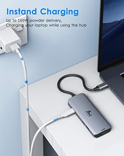 Hub Usb C Dual Hdmi, Adaptador Usb C A Monitores Duales A Do