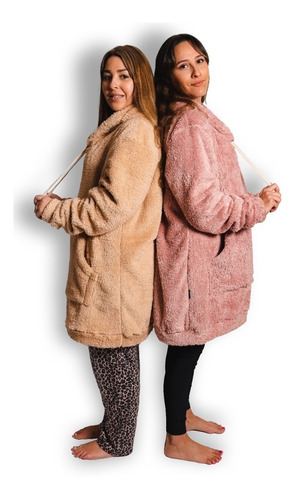 Imagen 5 de 8 de Buzo Pijama Hoodie Canguro Corderito Capucha Unisex