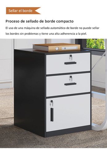 Archivero De Madera Para Oficina Con Llave Y 2 Cajones