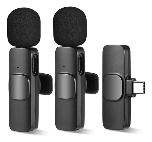 Microfono Inalambrico Solapero Dual(entrada iPhone - Tipo C)