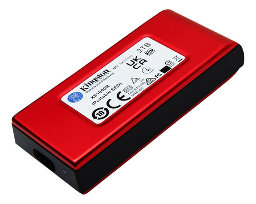 Unidad Ssd Externo Kingston Xs1000r Rojo 2tb Usb 3.2 1050mbs