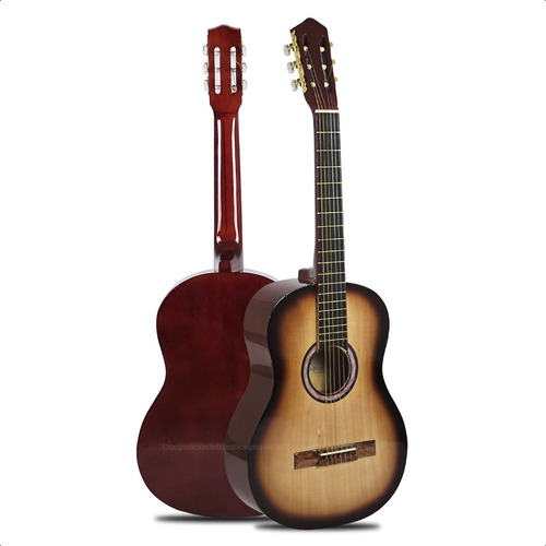 Guitarra Electro Acustica Criolla Funda Pua Colores Color Nogal Ll Material Del Diapasón Madera Orientación De La Mano Diestro