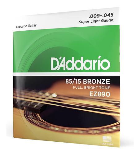 Set Cuerdas Para Guitarra Folk Daddario Ez890 009