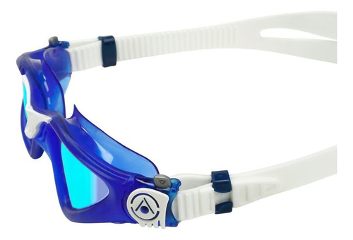Óculos De Natação Aqua Sphere Kayenne Lente De Titanium Cor Azul com Branco / Lente Titanium Azul Espelhada