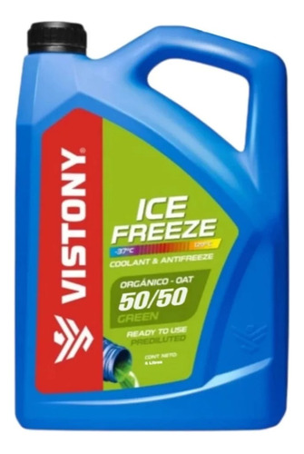 Coolant Refrigerante 50/50 Verde Vistony 4 Lts