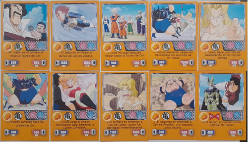 Figuritas Cartas Dragon Ball Z Lote X 37