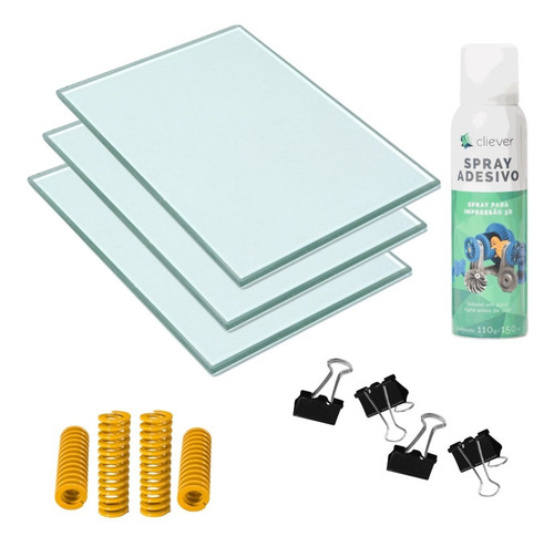 Imagem 1 de 5 de Upgrade Mesa: Spray Cliever + 3 Vidros + Molas + Grampos