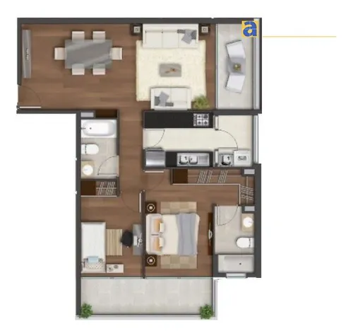 Departamento En Venta De 2 Dorm. En Iquique