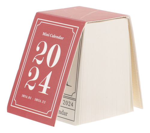 Planificador Diario 2024, Mini Calendario De Escritorio Para