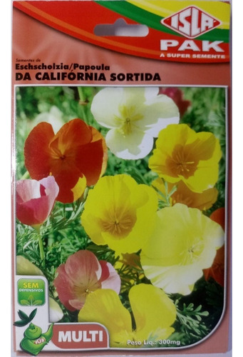300 Sementes De Flor Papoula Da California Sortida Isla