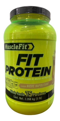 Proteina Musclefit Fit Protein 5lb 75 Servicios Sabor Nieve Napolitano