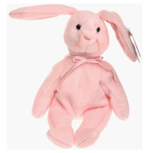 Ty Beanie Baby Coleccionable '' Hoppity '' Pink Rab