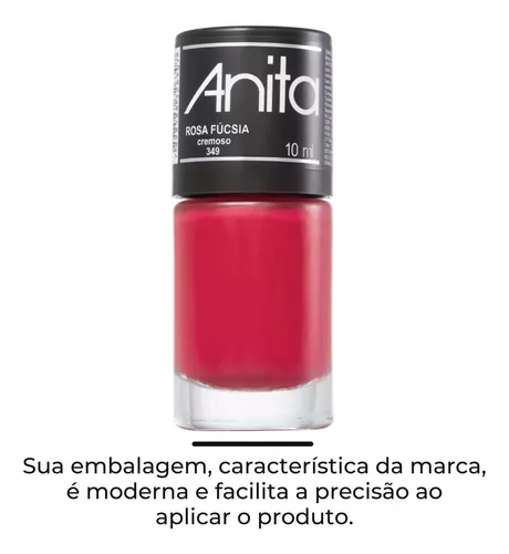 Esmalte Anita Rosa Fucsia Cremoso Fortalecimento 10ml