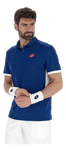 Polera De Tenis Hombre Lotto - Squadra Polo Iii Azul