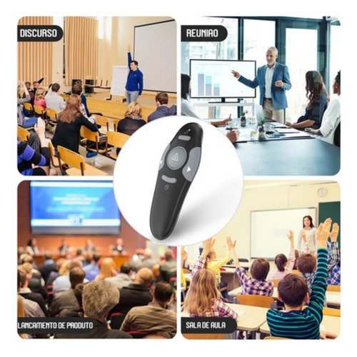 Apresentador De Slides Pointer Lpt8 Power Point Apontador La Preto