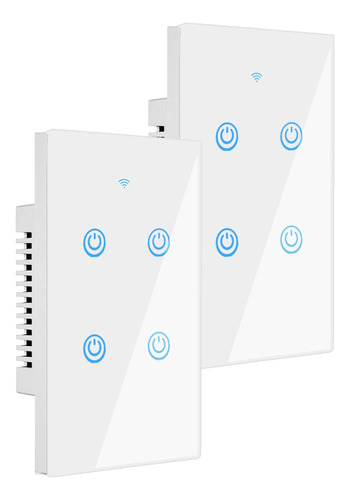 Conmutador Inteligente Pared Nexio 4 Botones Two Pack Wifi