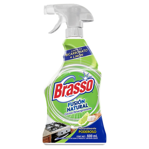 Imagen 1 de 2 de Limpiador BRASSO Fusión Natural Limon+Bicarbonato en atomizador 600 ml