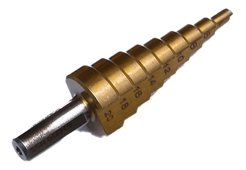 Broca Conica Escalonada De 4 A 20 Mm Hss Paso A Paso Harden